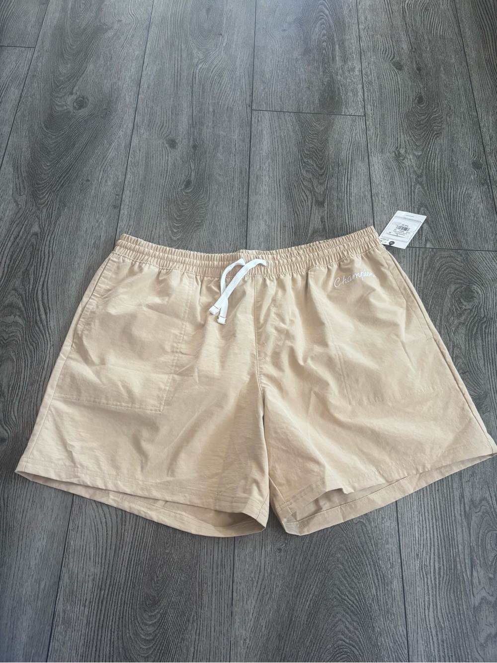Champions Beige Drawstring Casual Shorts